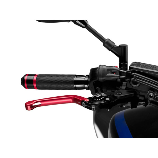 Puig Folding V3 Brake (Red Lever With Blue Selector) Black